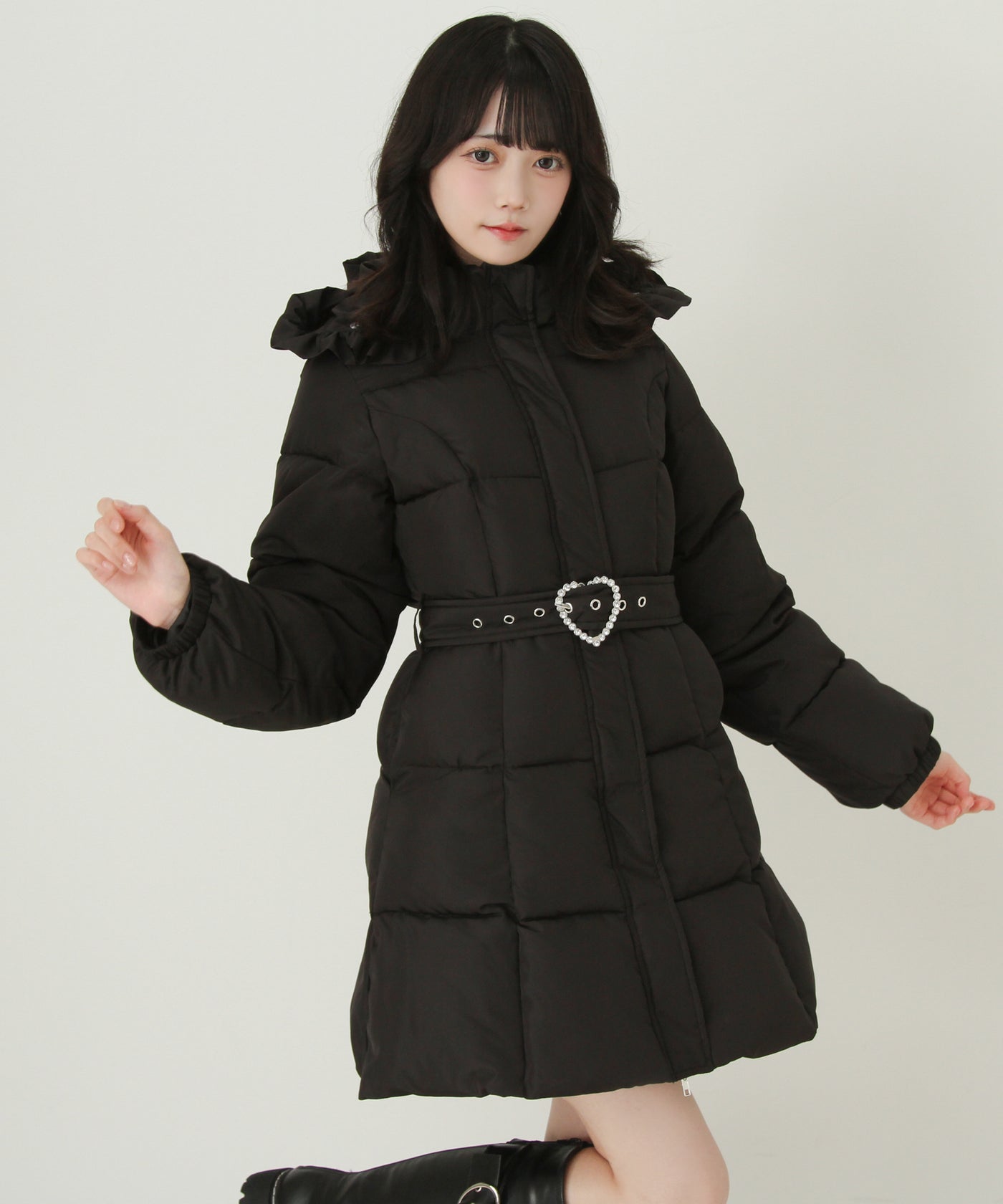 秋冬新作クーポン対象】ビッグボウタイリボンAラインフェイクダウン