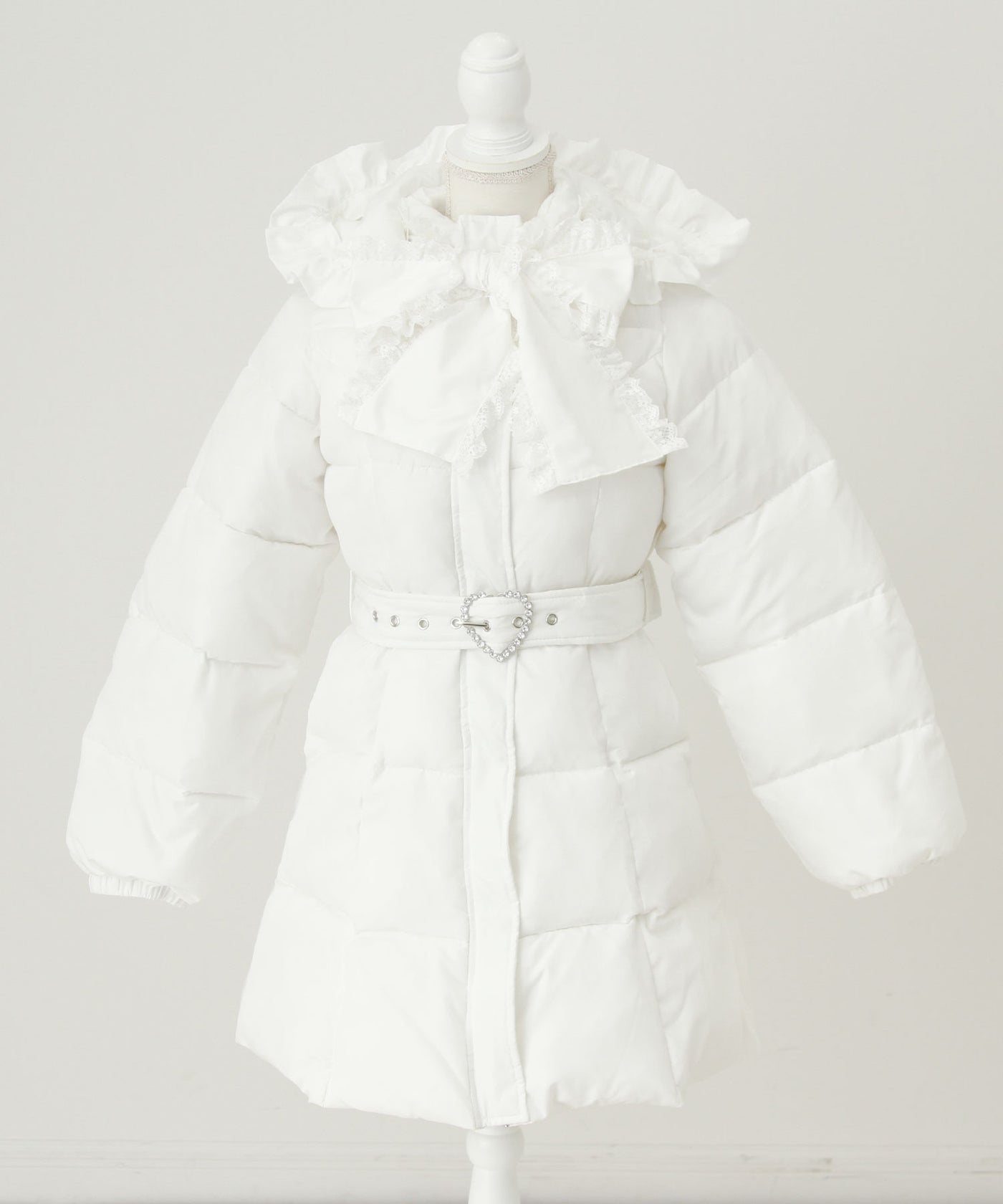 ビッグボウタイリボンAラインフェイクダウンコート【中綿