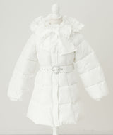 【予約　10/31発送】ビッグボウタイリボンAラインフェイクダウンコート【中綿】