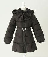 【予約　10/31発送】ビッグボウタイリボンAラインフェイクダウンコート【中綿】