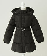 【予約　10/31発送】ビッグボウタイリボンAラインフェイクダウンコート【中綿】