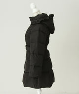 【予約　10/31発送】ビッグボウタイリボンAラインフェイクダウンコート【中綿】