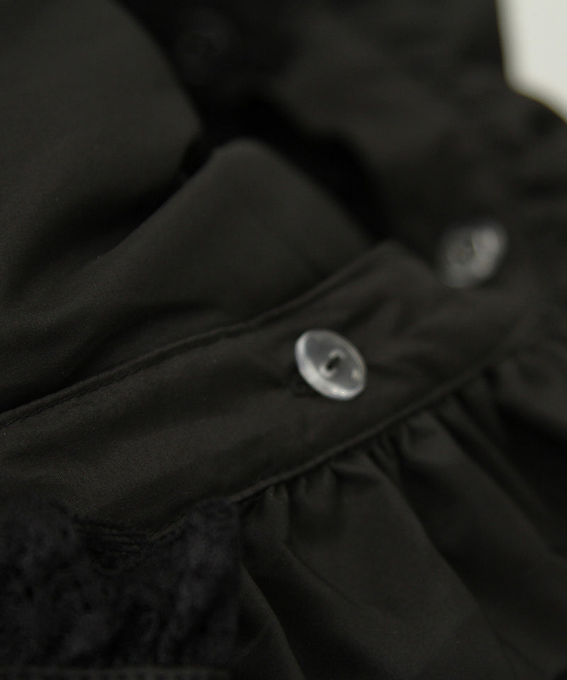 【予約　10/31発送】ビッグボウタイリボンAラインフェイクダウンコート【中綿】