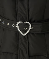 【予約　10/31発送】ビッグボウタイリボンAラインフェイクダウンコート【中綿】