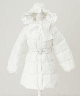 【予約　10/31発送】ビッグボウタイリボンAラインフェイクダウンコート【中綿】