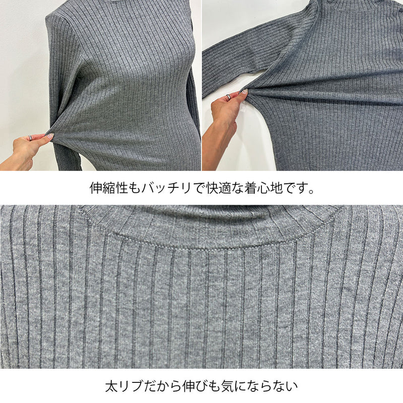 【25aw】ロングスリーブカラフルリブタートル