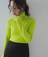 【25aw】ロングスリーブカラフルリブタートル