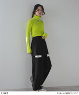 【25aw】ロングスリーブカラフルリブタートル