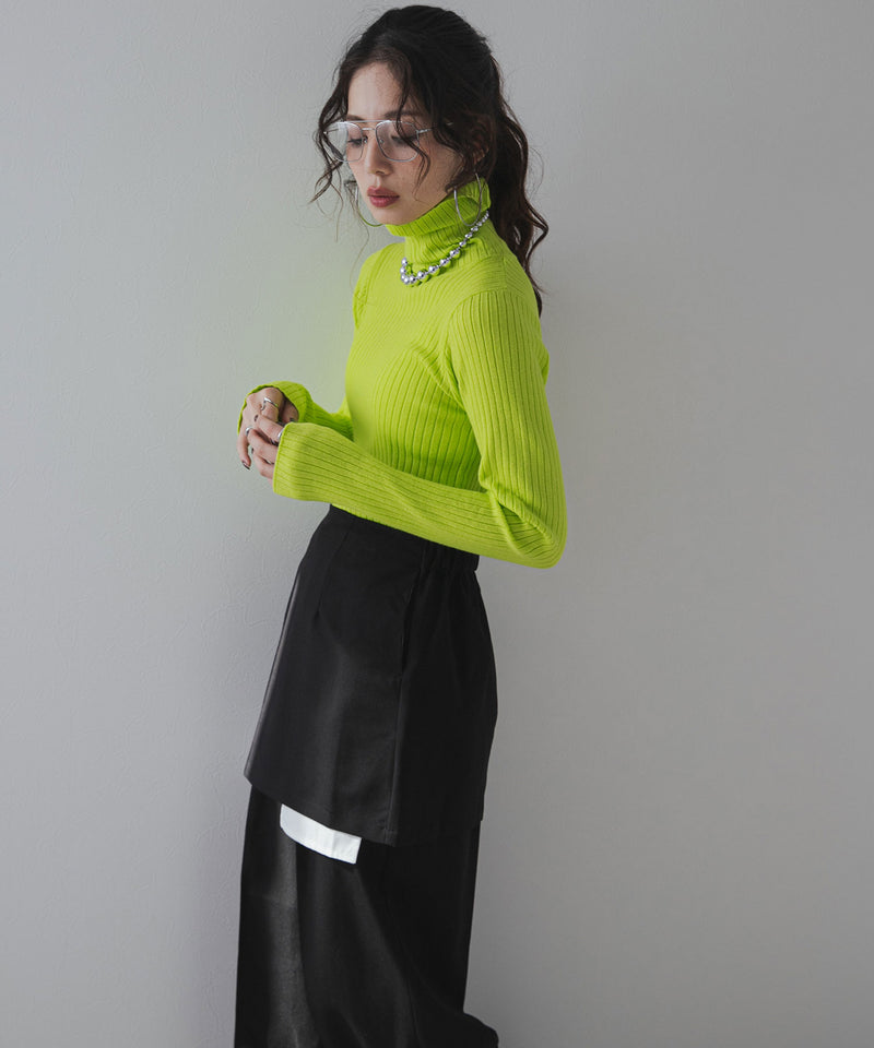 【25aw】ロングスリーブカラフルリブタートル
