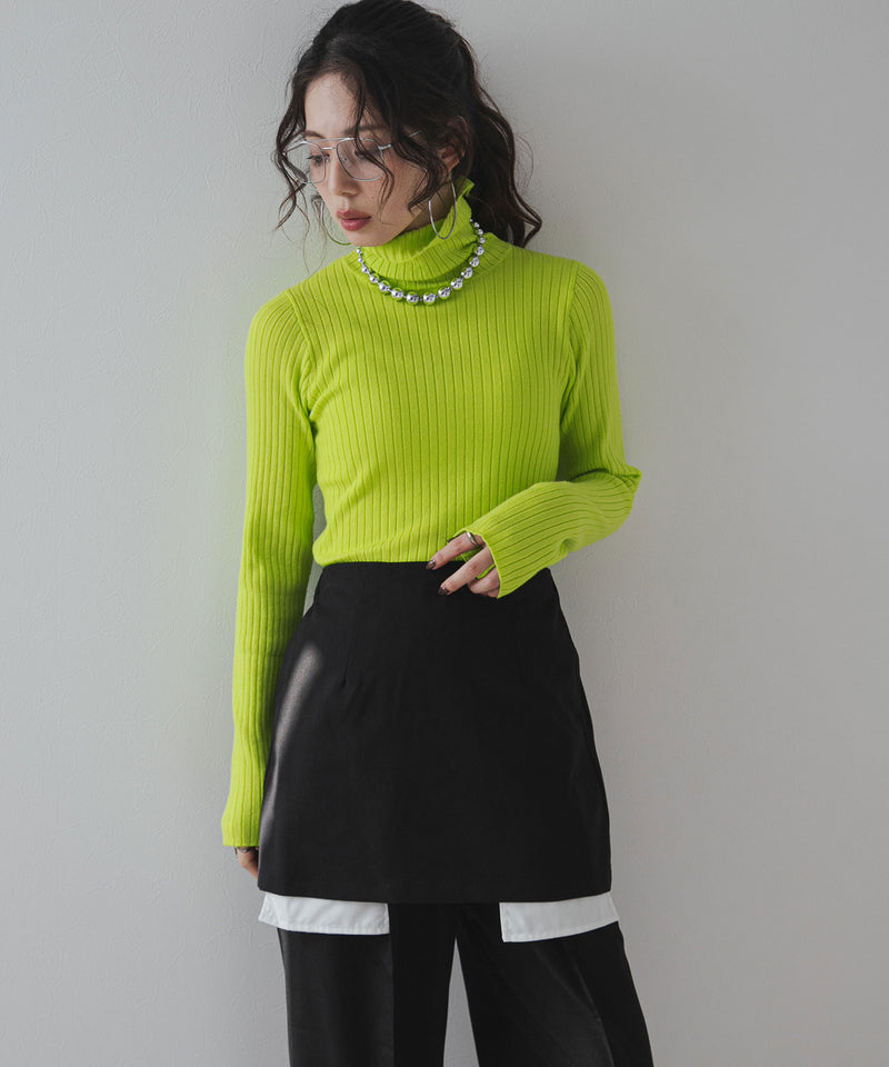 【25aw】ロングスリーブカラフルリブタートル