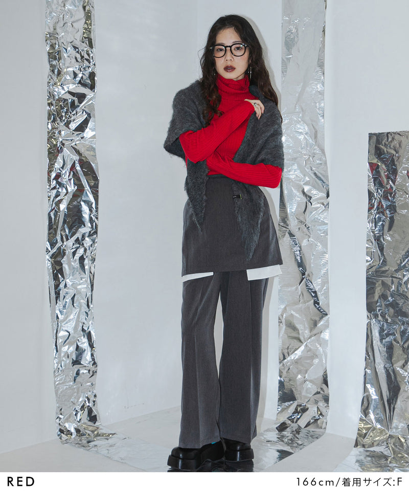 【25aw】ロングスリーブカラフルリブタートル