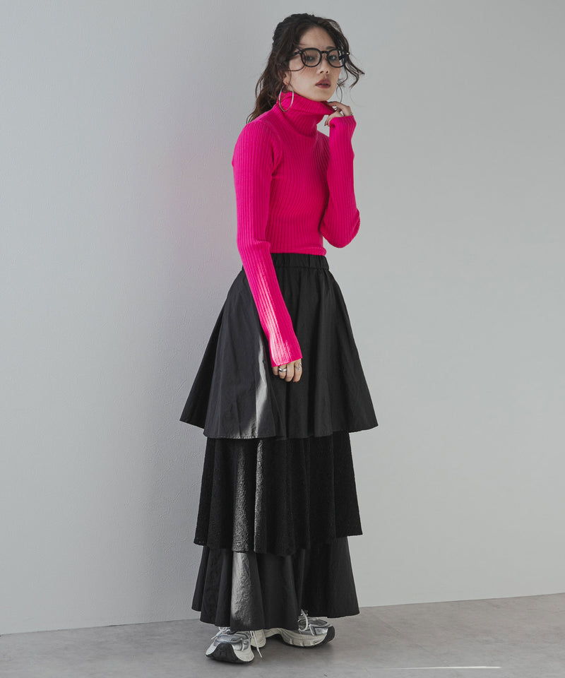 【25aw】ロングスリーブカラフルリブタートル