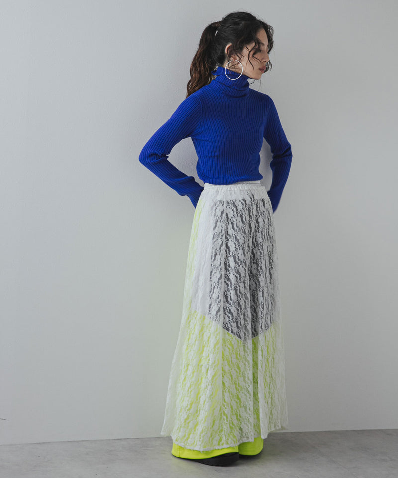 【25aw】ロングスリーブカラフルリブタートル