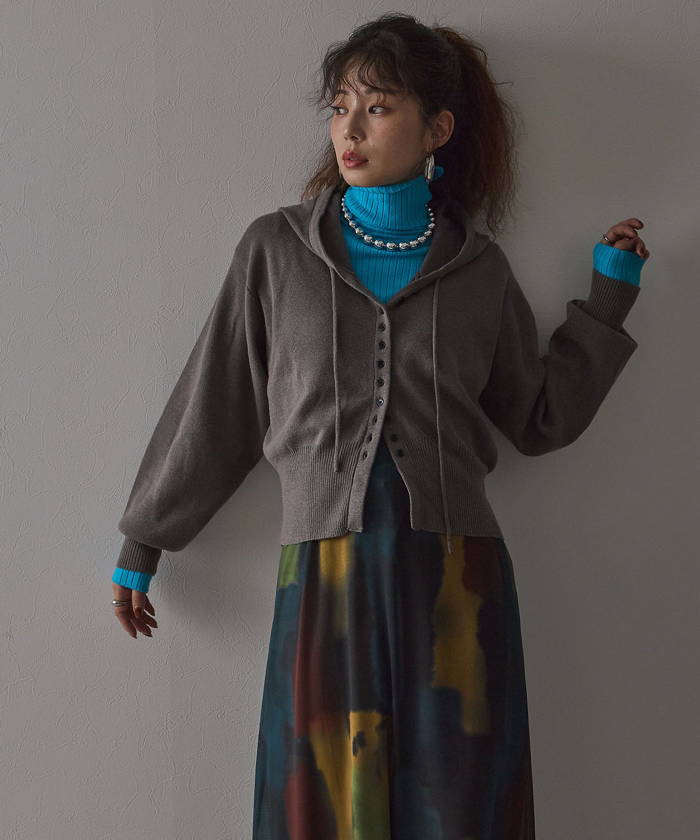 予約 9/28発送】【26aw】ロングスリーブカラフルリブタートル【SD