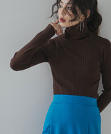 【25aw】ロングスリーブカラフルリブタートル