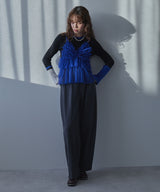 【予約　02/16発送】【26ss】フレア袖配色プルオーバーニット