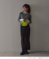【予約　9/28発送】【26aw】フレア袖配色プルオーバーニット【SD】