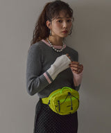 【予約　9/28発送】【26aw】フレア袖配色プルオーバーニット【SD】