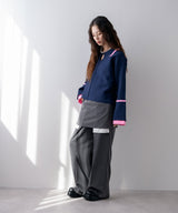 ダンボールヘンリーネックプルオーバーニット