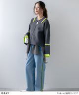 ダンボールヘンリーネックプルオーバーニット