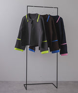 ダンボールヘンリーネックプルオーバーニット