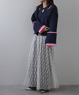 ダンボールヘンリーネックプルオーバーニット