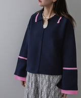 ダンボールヘンリーネックプルオーバーニット