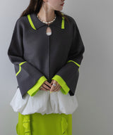 ダンボールヘンリーネックプルオーバーニット