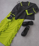 ダンボールヘンリーネックプルオーバーニット