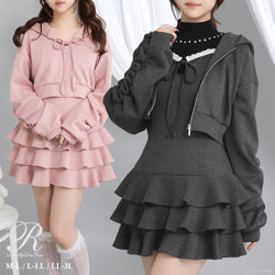 ミニキャミワンピ&パーカーセットアップ