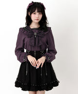 【予約　3/26発送】十字架クモレースセーラーフリル長袖ブラウス【SD】