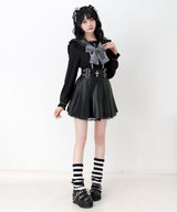 【予約　3/26発送】十字架クモレースセーラーフリル長袖ブラウス【SD】