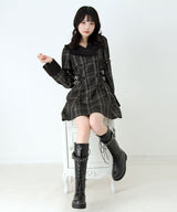 【予約　11/21発送】サイドベルトテーラードワンピース