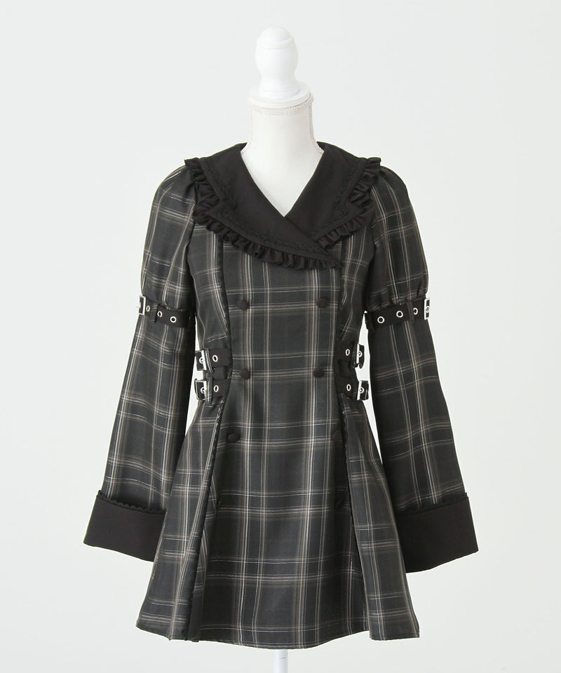 【予約　11/21発送】サイドベルトテーラードワンピース