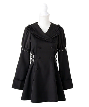 サイドベルトテーラードワンピース