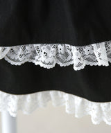 【予約　01/15発送】姫系うさ耳レースフリルハートポケットパーカーワンピース