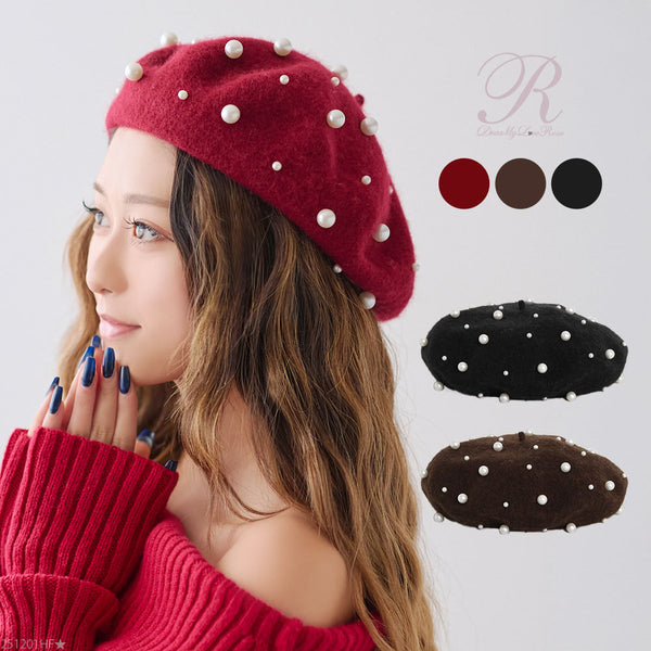 メニーパールベレー帽