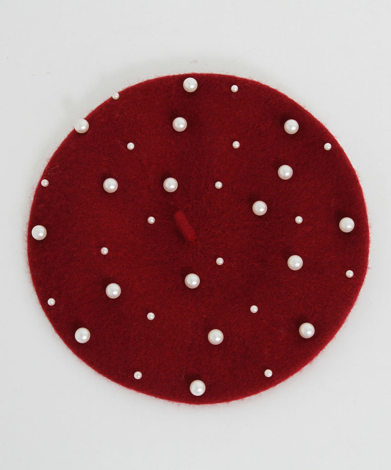 メニーパールベレー帽