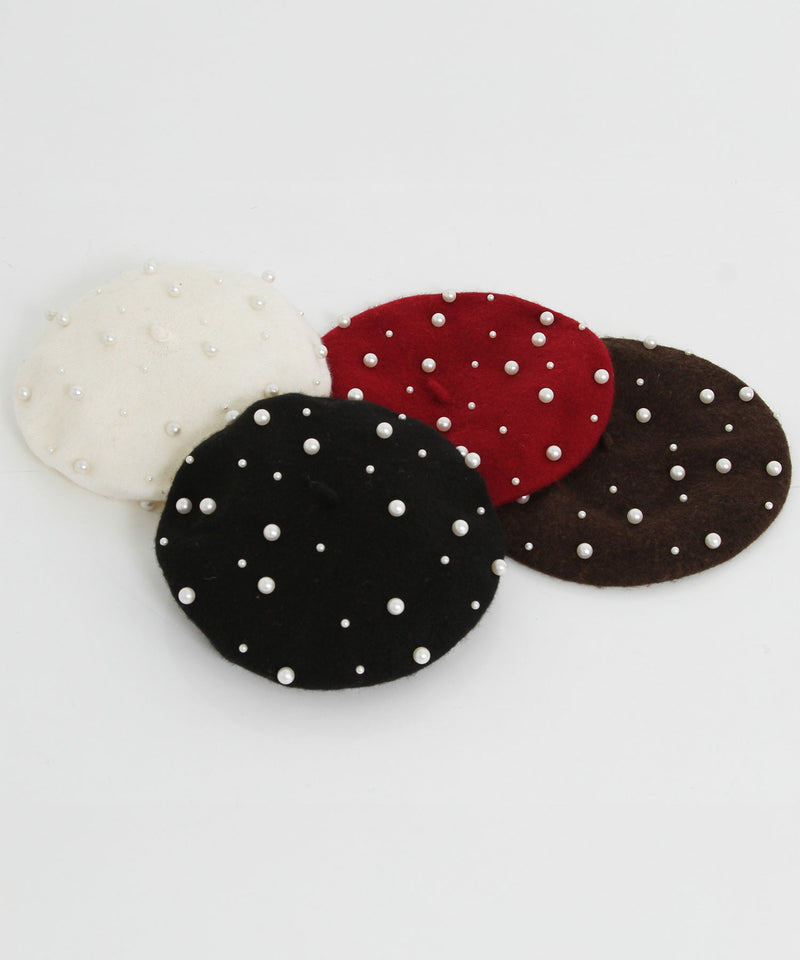 メニーパールベレー帽