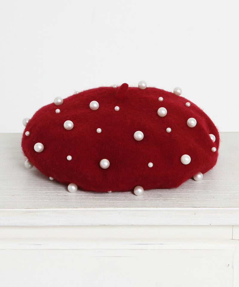 メニーパールベレー帽