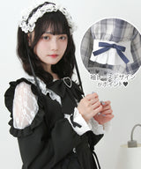 【予約　02/16発送】ハートレースウエストレースアップフリルワンピース