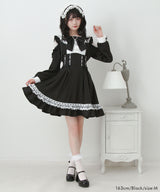 【予約　02/16発送】ハートレースウエストレースアップフリルワンピース