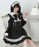 【予約　02/16発送】ハートレースウエストレースアップフリルワンピース