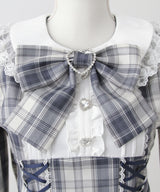 【予約　02/16発送】ハートレースウエストレースアップフリルワンピース