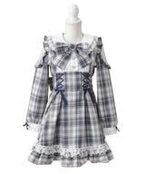 【予約　02/16発送】ハートレースウエストレースアップフリルワンピース