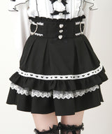 【予約　02/16発送】ハートバックルビジューフレアスカート【SD】