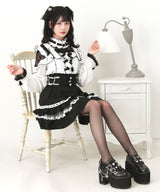 【予約　02/16発送】ハートバックルビジューフレアスカート【SD】