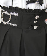 【予約　02/16発送】ハートバックルビジューフレアスカート【SD】