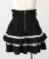 【予約　02/16発送】ハートバックルビジューフレアスカート【SD】