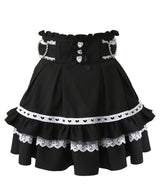 【予約　02/16発送】ハートバックルビジューフレアスカート【SD】